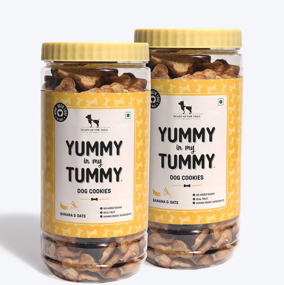 HUFT Yummy In My Tummy Banana & Oats Vegetarian Dog Biscuits - 800 gm