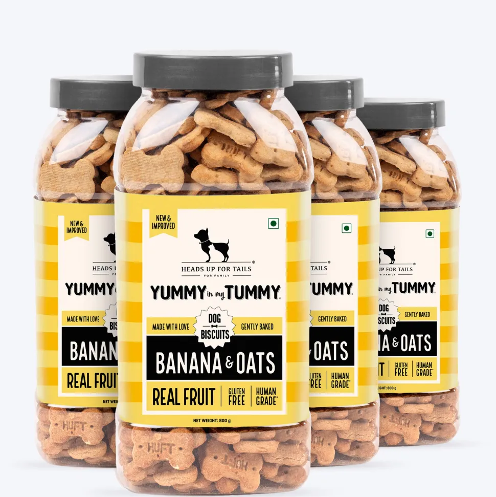 HUFT Yummy In My Tummy Banana & Oats Gluten-Free Biscuits - (Best Before August'26)