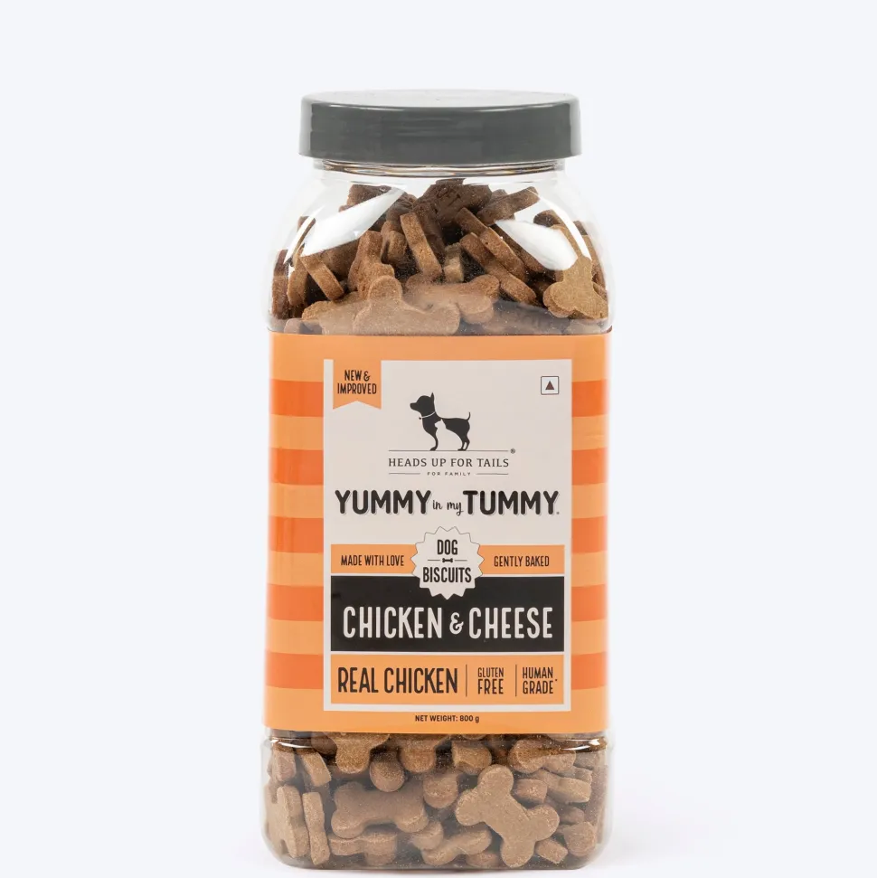 HUFT Yummy In My Tummy Chicken & Cheese Gluten-Free Biscuits - 800 gm (Best Before August'26)