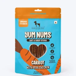 HUFT Yum Nums Dog Treats Soft & Chewy Sticks Carrot With Real Chicken