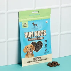 HUFT Yum Nums Soft & Chewy Puppy Treats - Chicken, Brahmi & Marine Collagen- 70 gm