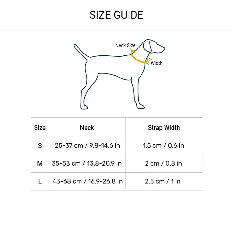 HUFT Zaggy Trail Collar For Dog - Yellow