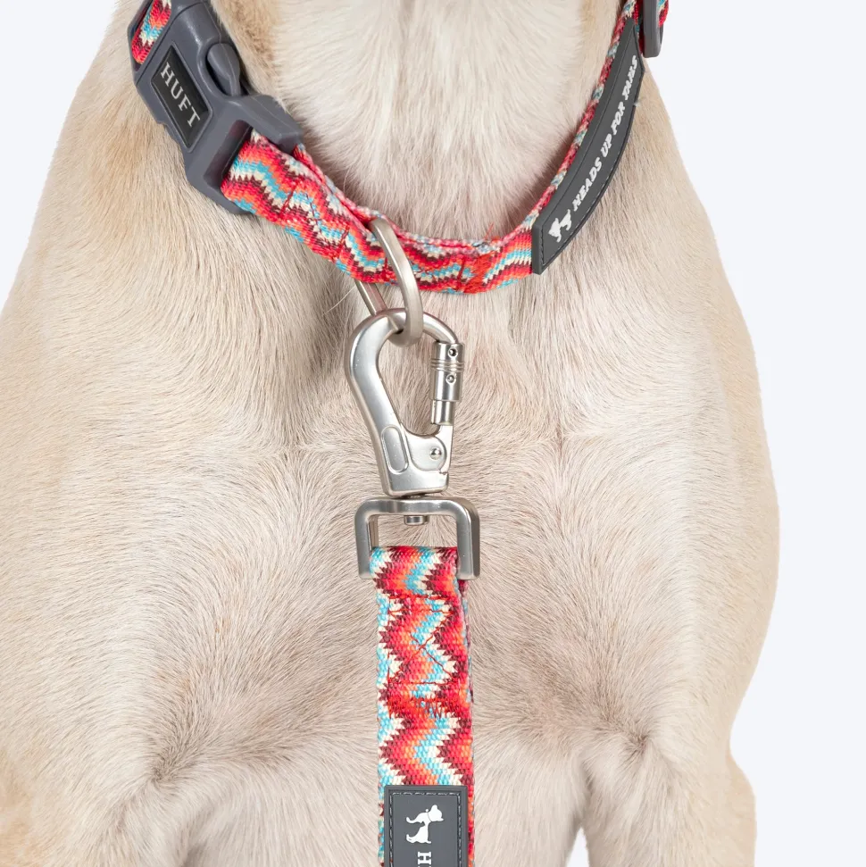 HUFT Zig Zag Galaxy Leash For Dog - Red