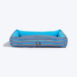 HUFT Zig - Zag Wag Lounger Dog Bed - Blue