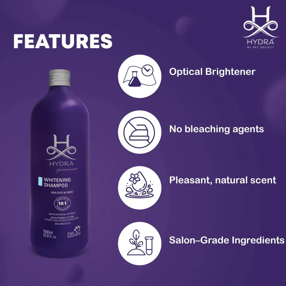 Hydra Groomers Whitening Shampoo For Dog & Cat - 1 Ltr