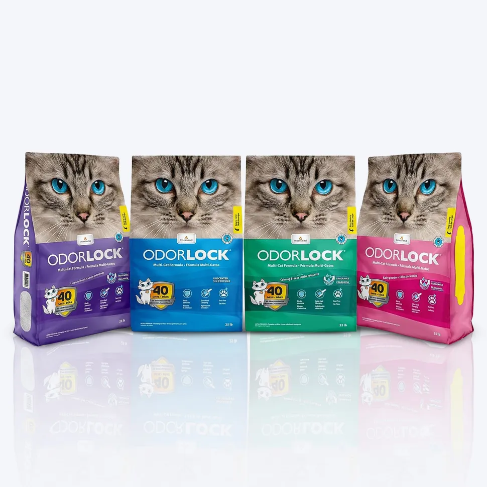 Intersand Odourlock Multi Cat Formula Clumpable Cat Litter Baby Powder - 12 kg