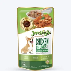 JerHigh Chicken & Vegetable in Gravy Wet Dog Food - 120 g packs