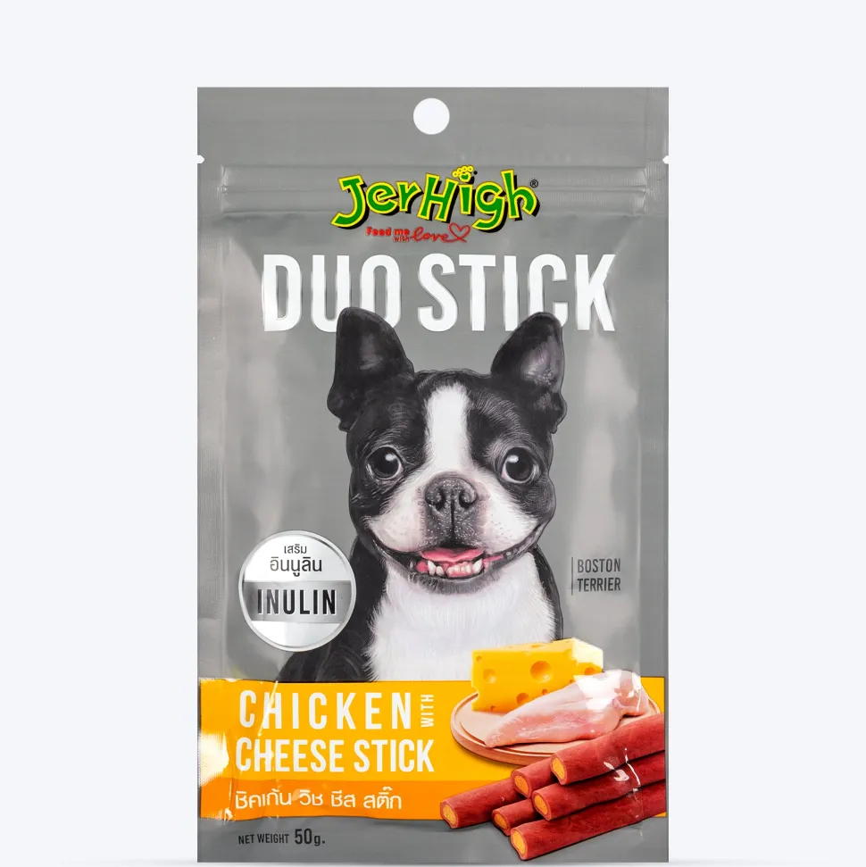 JerHigh Duo Stick Dog Treat - Chicken with Cheese - 50 g