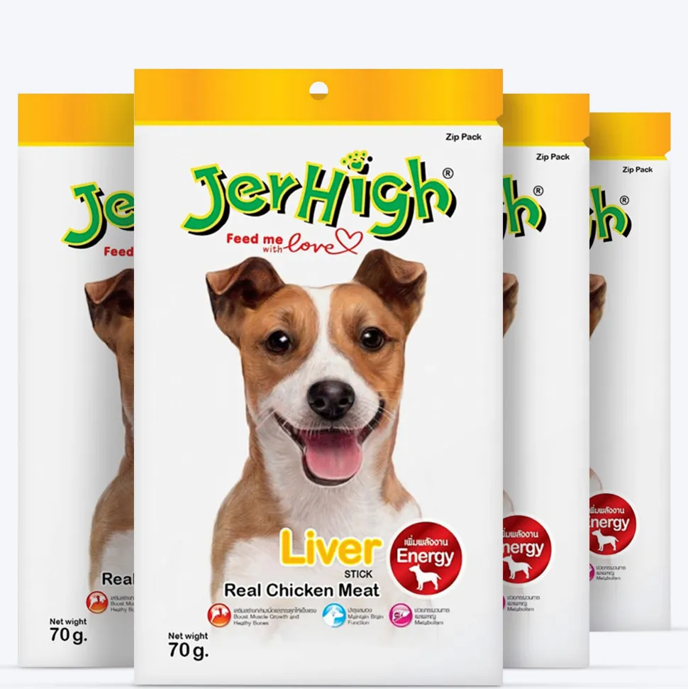 JerHigh Liver Stick Dog Treats with Real Chicken Meat