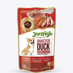 JerHigh Roasted Duck in Gravy Wet Dog Food - 120 g packs
