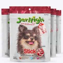 Jerhigh Stick Dog Treat Made with Real Chicken Meat
