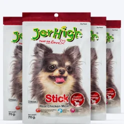Jerhigh Stick Dog Treat Made with Real Chicken Meat