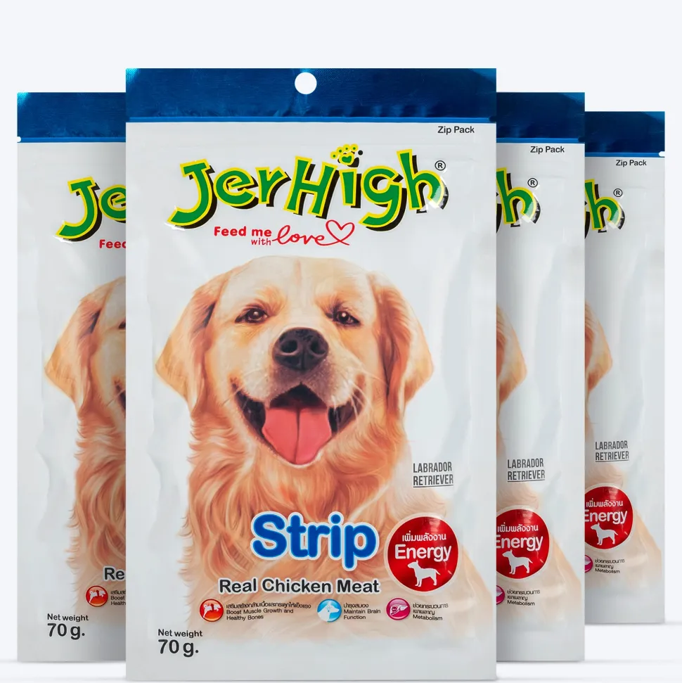 JerHigh Strip Dog Treats with Real Chicken Meat - 70 g
