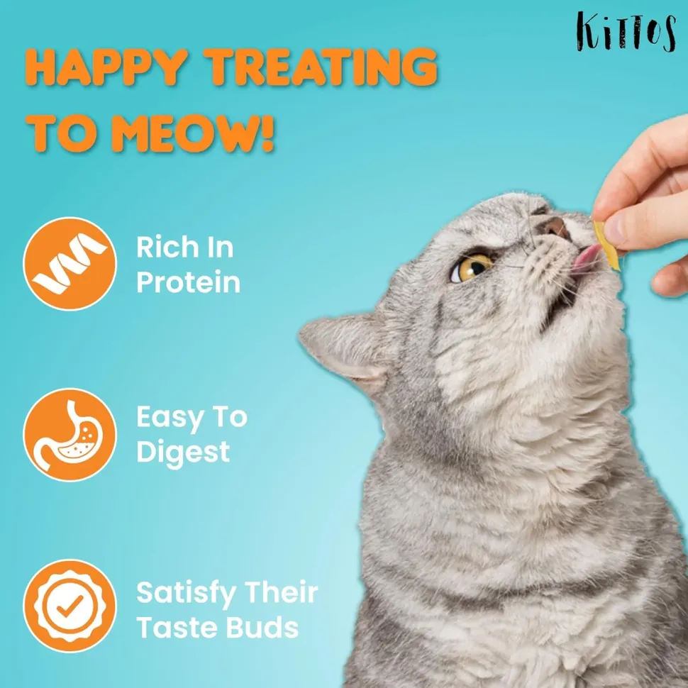 Kittos Purr-Fect Chicken Jerky Strips Cat Treats - 35 g