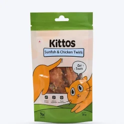 Kittos Purr-Fect Sunfish & Chicken Twirls Cat Treats - 35 g