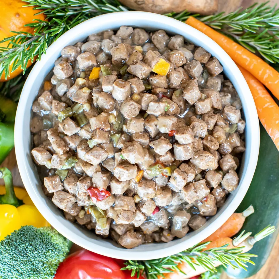 Little BigPaw Chicken with Green Beans, Mixed Peppers and Sweet Potato in a Rich Herb Gravy Wet Dog Food - 390 g