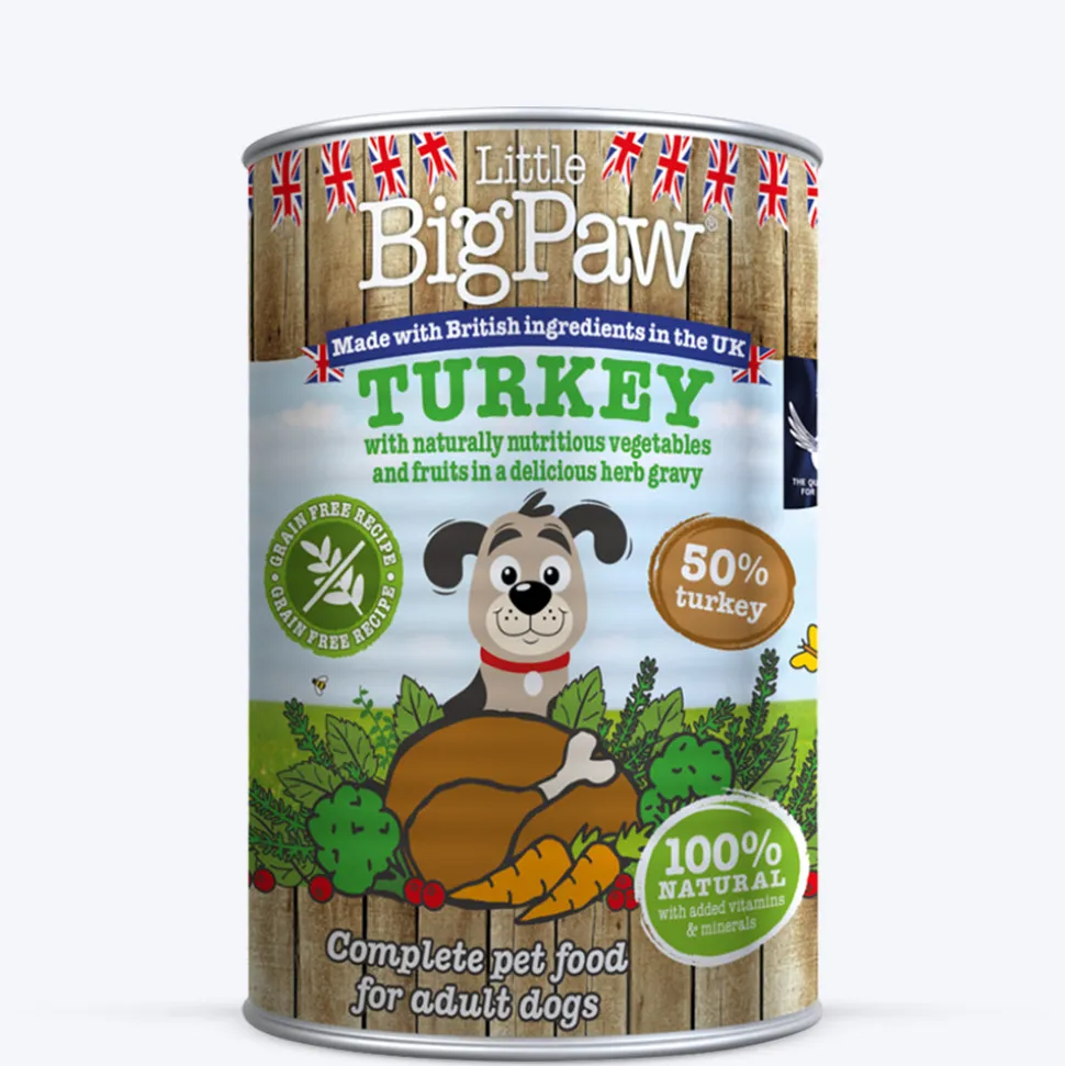 Little BigPaw Turkey with Broccoli, Carrots and Cranberries in a Rich Herb Gravy Wet Dog Food - 390 g