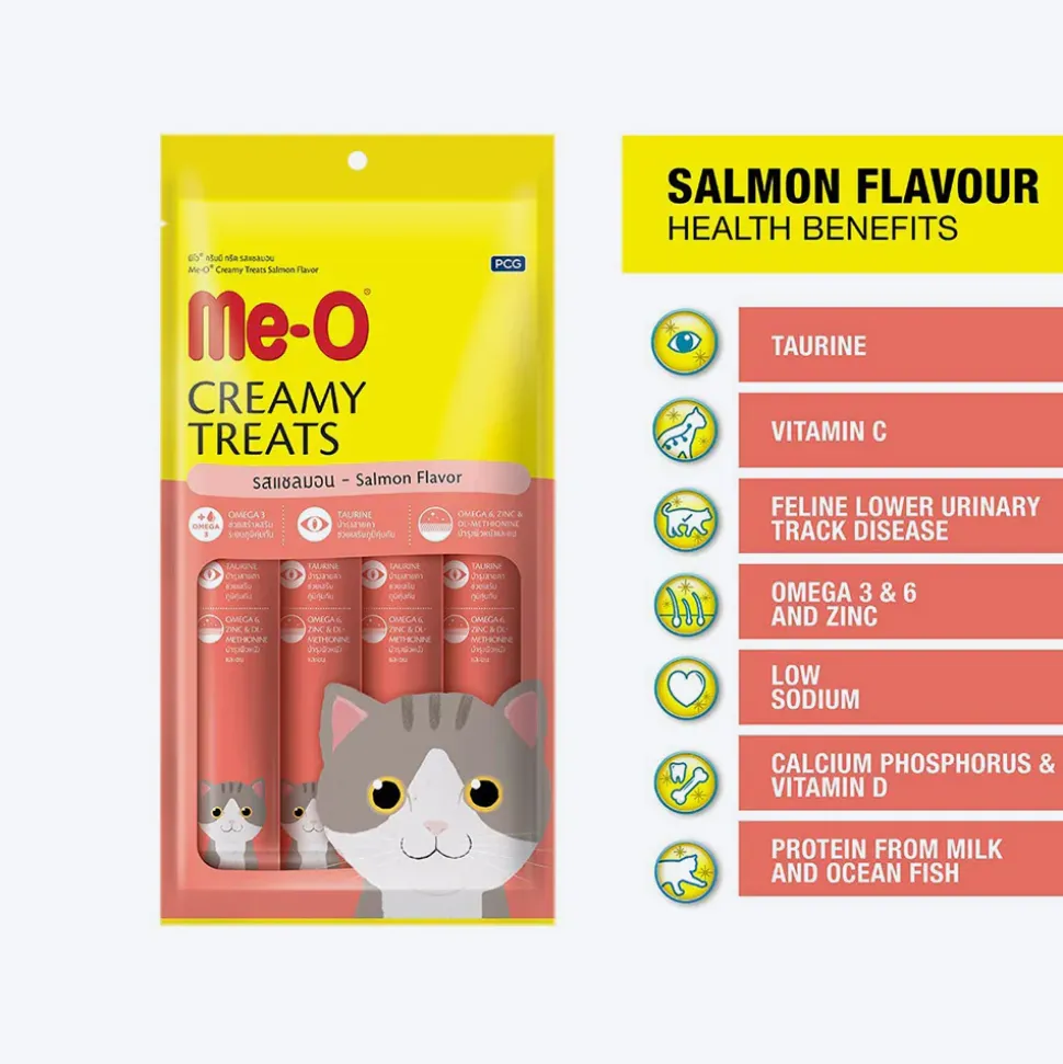 Me-O Creamy Cat Treats - Salmon - Pack of 20 (20 x 15 g)