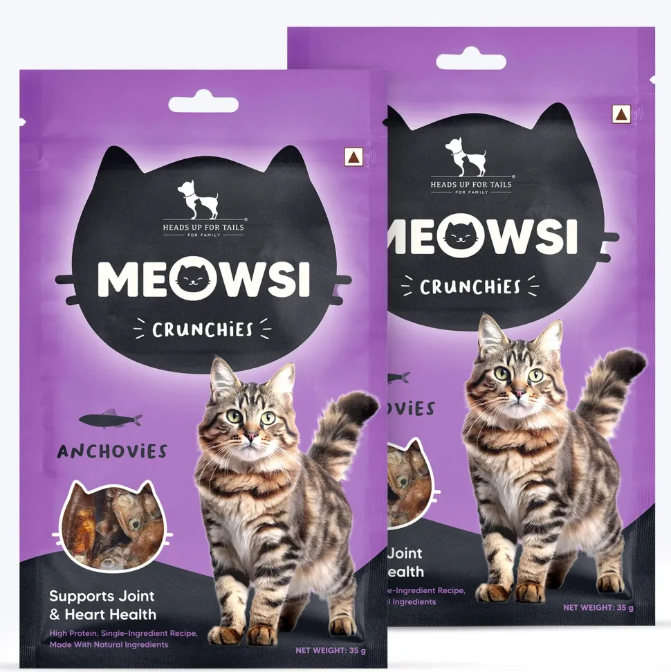 Meowsi by HUFT Dehydrated Anchovies Crunchies Cat Treats - 35 g
