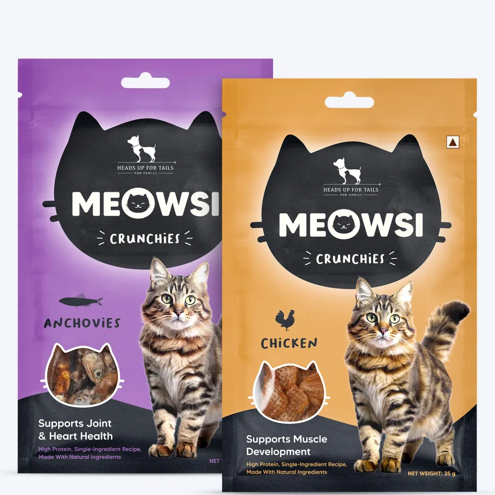 Meowsi by HUFT Dehydrated Anchovies Crunchies Cat Treats - 35 g