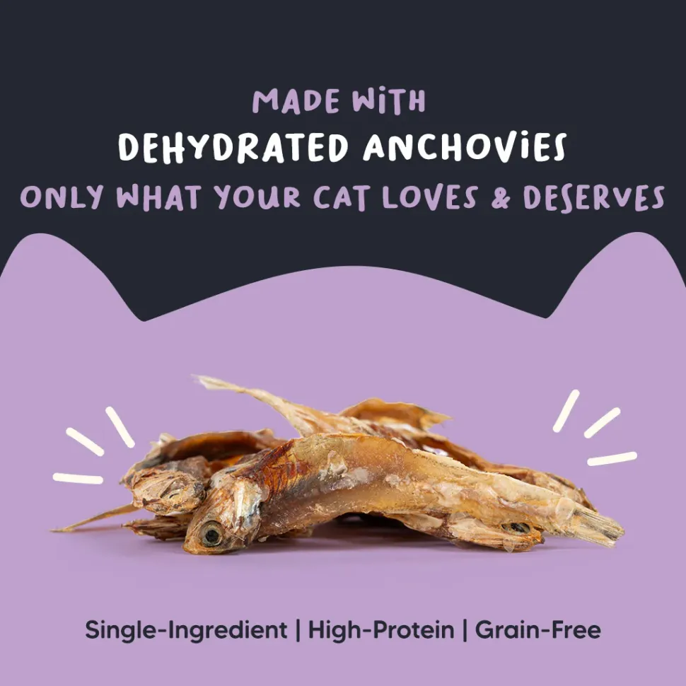 Meowsi by HUFT Dehydrated Anchovies Crunchies Cat Treats - 35 g