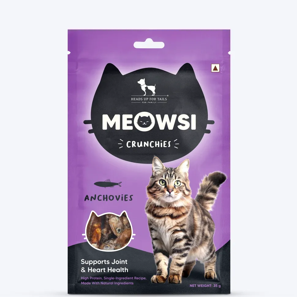 Meowsi by HUFT Dehydrated Anchovies Crunchies Cat Treats - 35 g