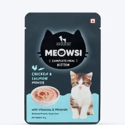 Meowsi Chicken & Salmon Mousse Wet Food for Kittens 70g