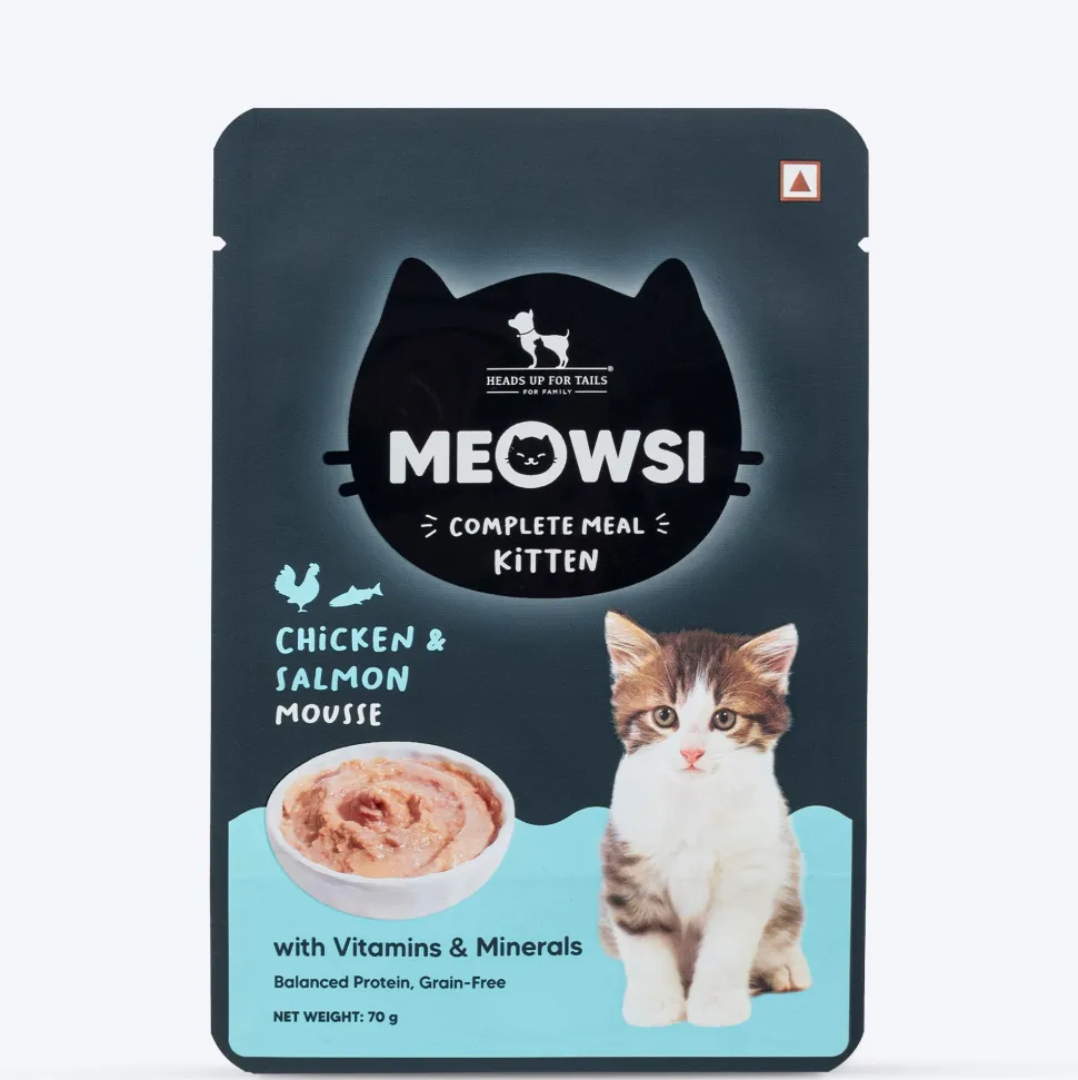 Meowsi Chicken & Salmon Mousse Wet Food for Kittens 70g