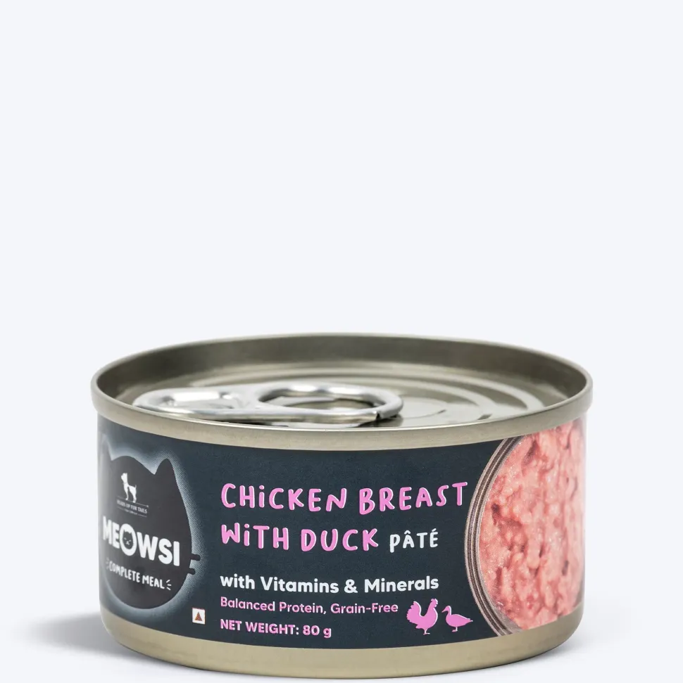 Meowsi Chicken Breast & Duck Pâté Wet Cat Food 80g