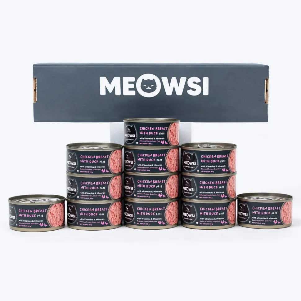 Meowsi Chicken Breast & Duck Pâté Wet Cat Food 80g