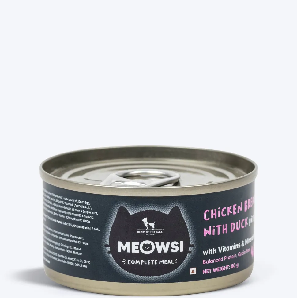 Meowsi Chicken Breast & Duck Pâté Wet Cat Food 80g