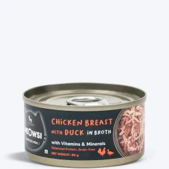 Meowsi Chicken Breast & Duck in Broth Canned Cat Food 80g