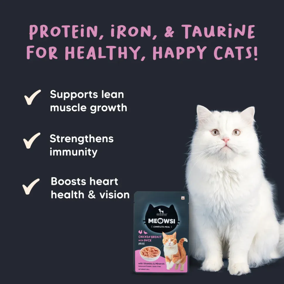 Meowsi Chicken Breast & Duck Pate Wet Cat Food 80g