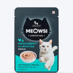 Meowsi Chicken Breast & Quail Egg Mousse Wet Cat Food 80g