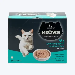 Meowsi Chicken Breast & Quail Egg Mousse Wet Cat Food 80g