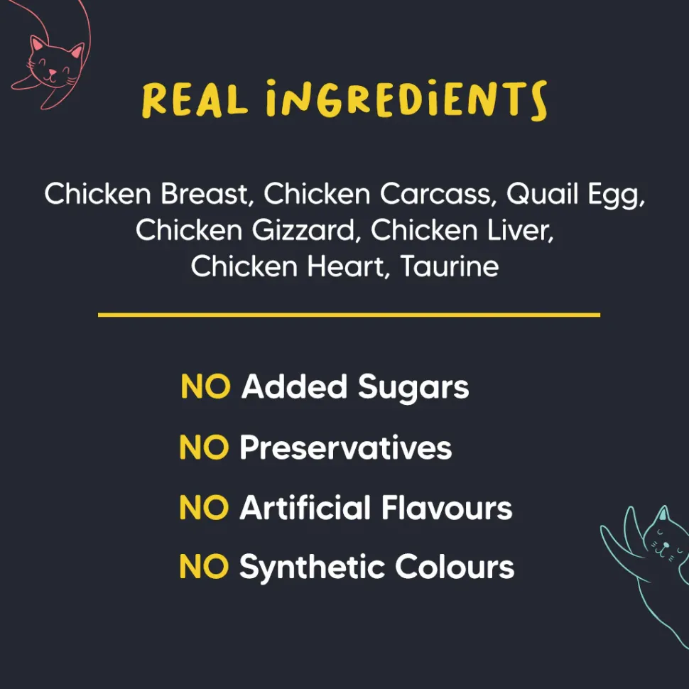 Meowsi Chicken Breast & Quail Egg Pate Wet Cat Food 80g