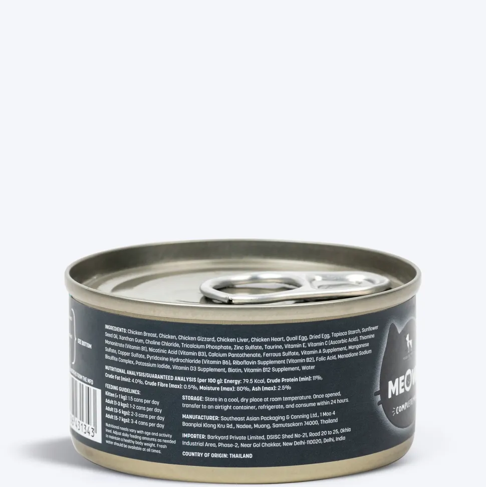 Meowsi Chicken Breast & Quail Egg Mousse Canned Cat Food 80g