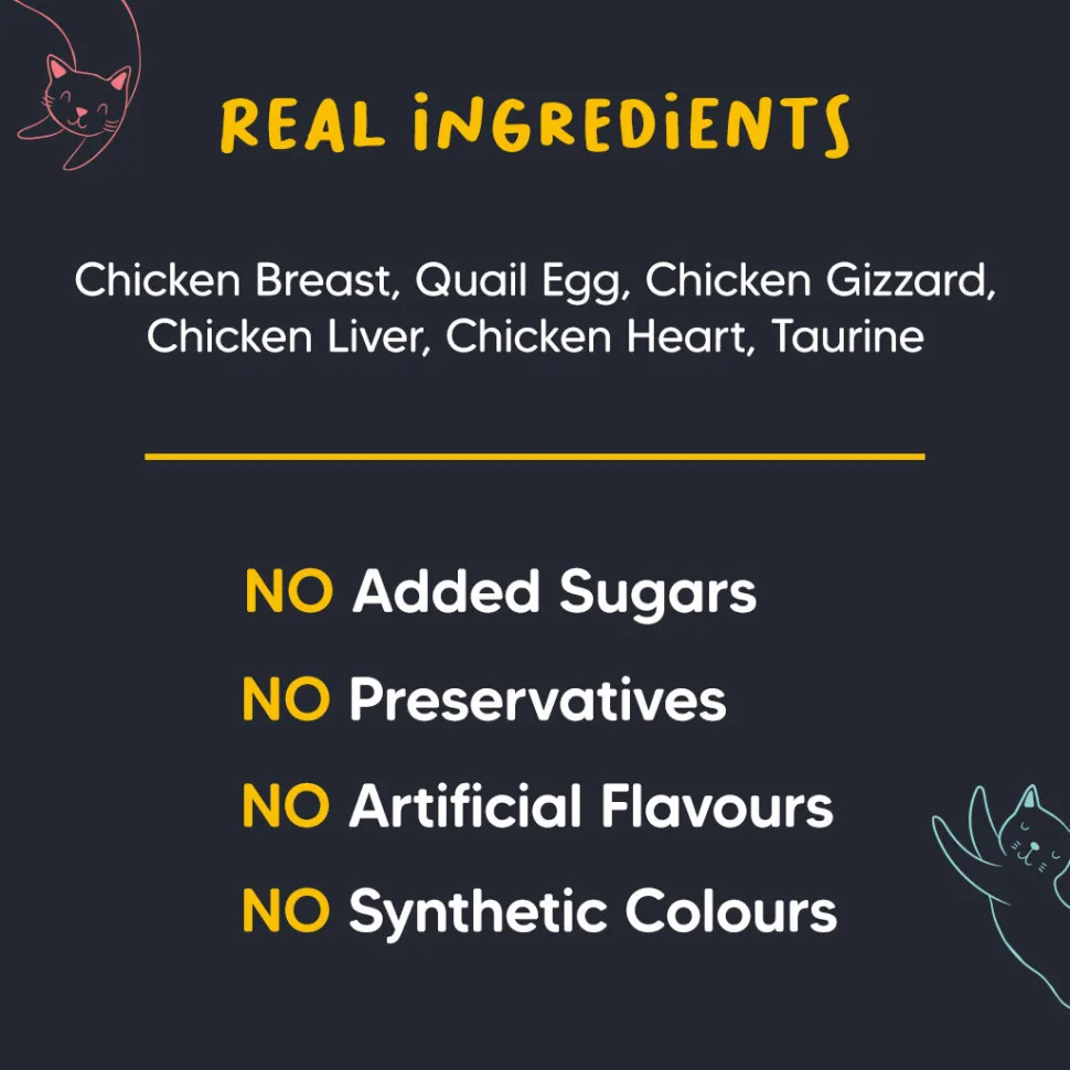 Meowsi Chicken Breast & Quail Egg in Broth Wet Cat Food 80g
