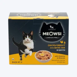 Meowsi Chicken Breast & Quail Egg in Broth Wet Cat Food 80g