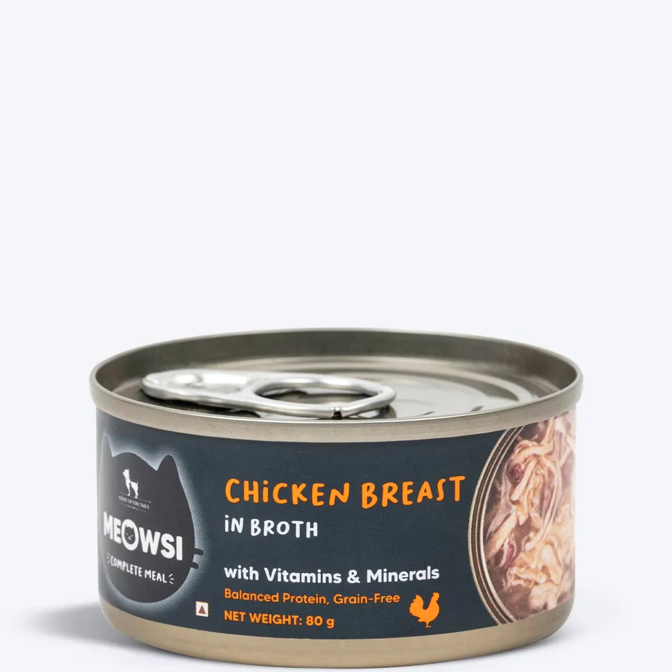 Meowsi Chicken Breast in Broth Wet Cat Food Can 80g