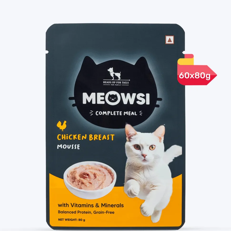 Meowsi Chicken Breast Mousse Wet Cat Food Grain-Free 80g