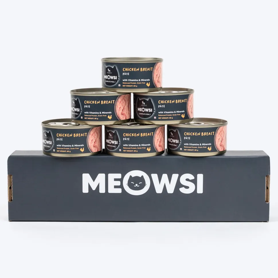 Meowsi Chicken Breast Pate Wet Cat Food Grain-Free 80g