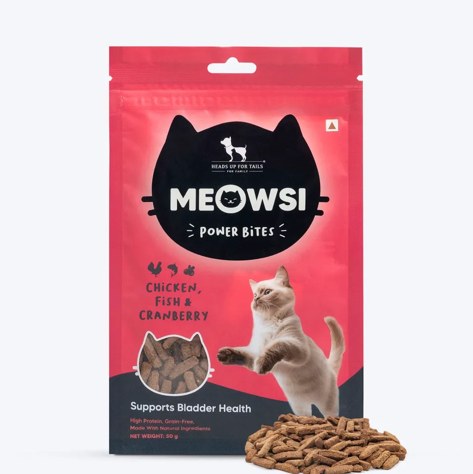 Meowsi Chicken, Fish & Cranberry Power Bites Cat Treats 50g