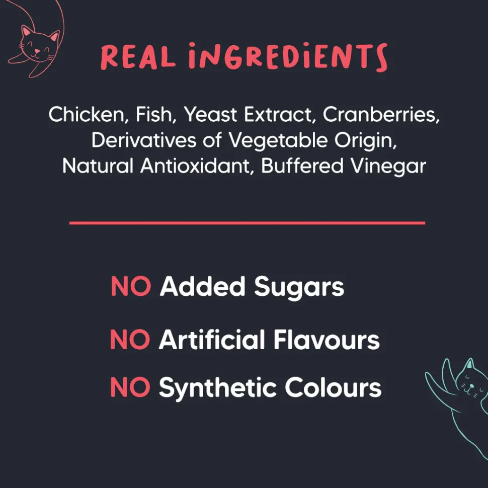 Meowsi Chicken, Fish & Cranberry Power Bites Cat Treats 50g