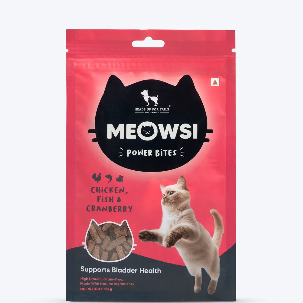 Meowsi Chicken, Fish & Cranberry Power Bites Cat Treats 50g