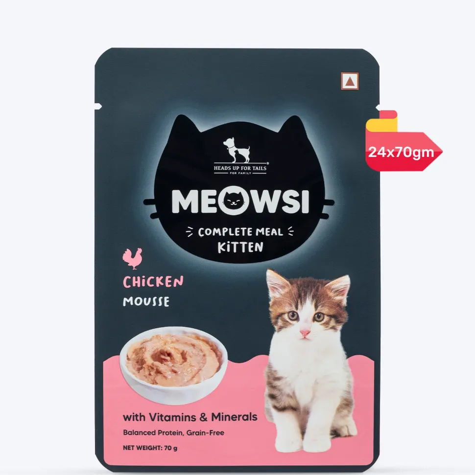 Meowsi Chicken Mousse Wet Food for Kittens 70g
