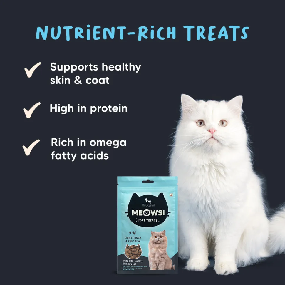 Meowsi Light Tuna & Chicken Soft Cat Treats 50g