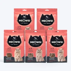 Meowsi Salmon & Chicken Soft Cat Treats High-Protein 50g