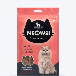 Meowsi Salmon & Chicken Soft Cat Treats High-Protein 50g