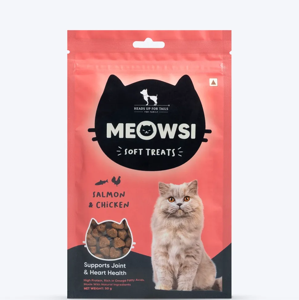 Meowsi Salmon & Chicken Soft Cat Treats High-Protein 50g